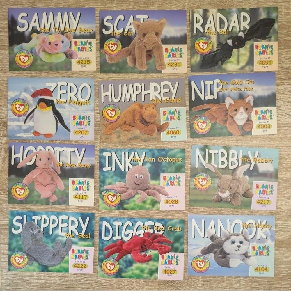 TY Beanie Babies BBOC Cards Common Series 2 Lot of 25 No Duplicates 1999‎